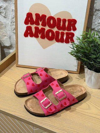 Sandales CRISTAUX - Fuchsia