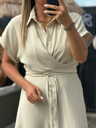 Robe ELIA - Beige ( Made in Italie )