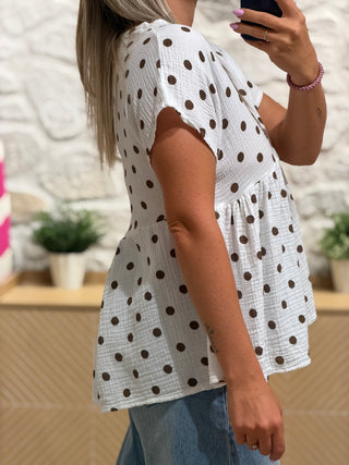 Blouse gaze de coton - IDALGO (Made in Italie)