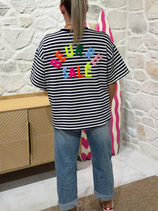 T-shirt création SALÉ - Marine (Made in Italie)