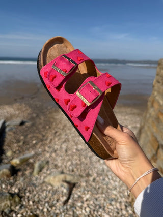 Sandales CRISTAUX - Fuchsia