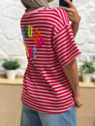 T-shirt création SALÉ - Rouge (Made in Italie)