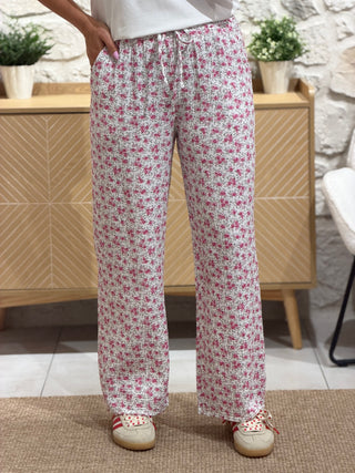 Pantalon ISODORE - Rose (Made in Italie)