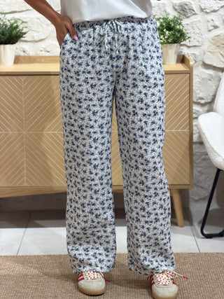 Pantalon ISODORE - Bleu (Made in Italie)