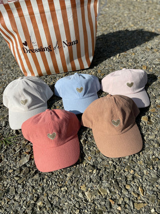 Casquette en velours - COEUR