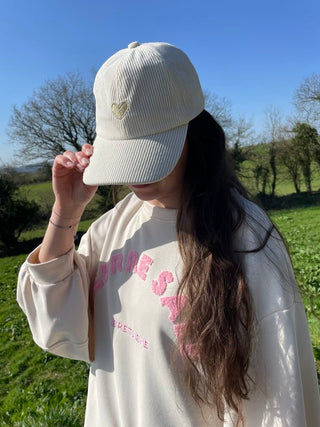Casquette en velours - COEUR