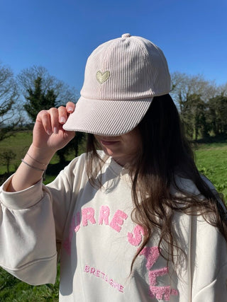 Casquette en velours - COEUR