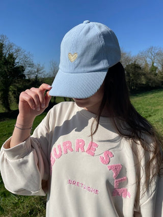 Casquette en velours - COEUR