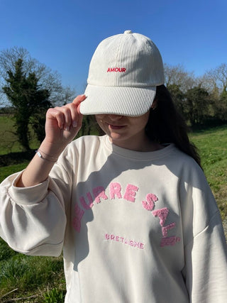 Casquette en velours - AMOUR
