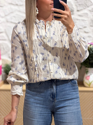 Blouse JIONO - Bleue
