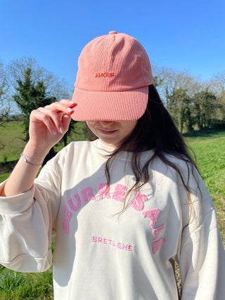 Casquette en velours - AMOUR