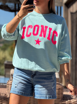 Sweat YUNA - TURQUOISE (Made in Italie)