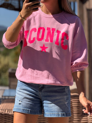 Sweat YUNA - ROSE PÂLE (Made in Italie)