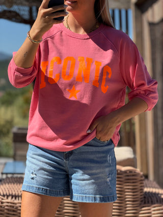 Sweat YUNA - VIEUX ROSE (Made in Italie)