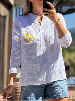 Blouse WAKA - JAUNE (Made in Italie)