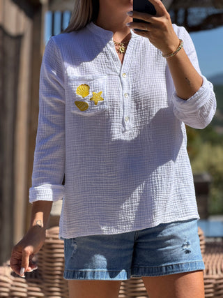 Blouse WAKA - JAUNE (Made in Italie)