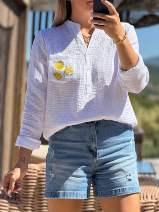Blouse WAKA - JAUNE (Made in Italie)