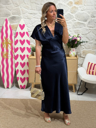 Robe LUCINDA - Marine ( Made in France )