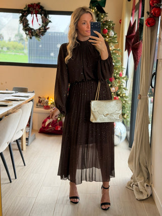 Robe DENVER - Chocolat (Made in Italie)