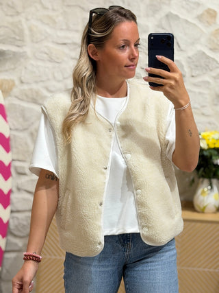 Gilet sans manches SAXOPHA - Écru