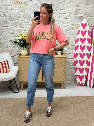 T-shirt PATOCHE - Corail