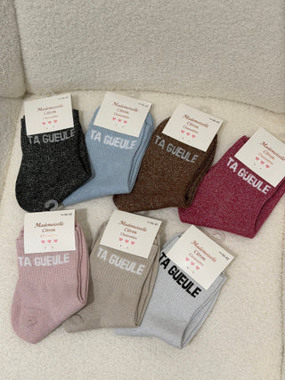 Chaussettes paillettes - TA GUEULE