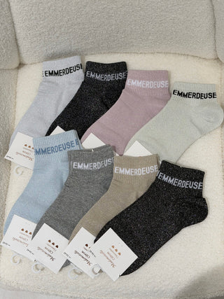 Chaussettes paillettes - EMMERDEUSE Courte