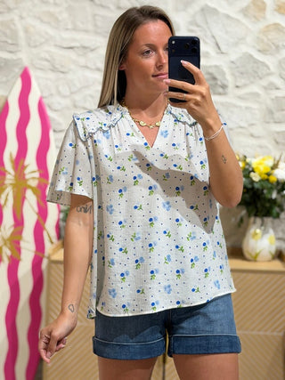 Blouse URIALO - BLEUE