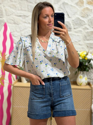 Blouse URIALO - BLEUE