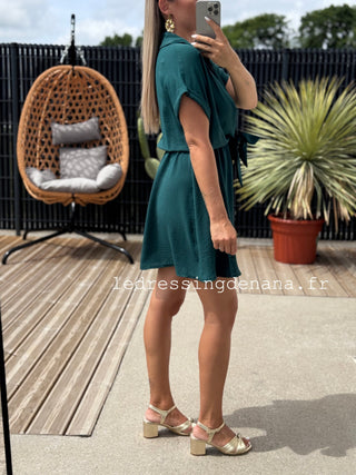 Robe LIONEL - Vert sapin (Made in Italie)