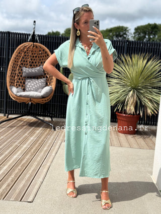 Robe ELIA - Vert d'eau (Made in Italie)