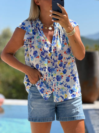 Blouse JEUNET - BLEUE CURVY