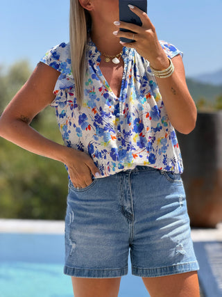 Blouse JEUNET - BLEUE CURVY