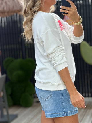 Sweat création BONHEUR (Made in Italie)