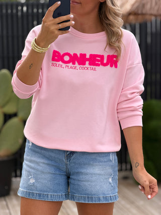Sweat création BONHEUR (Made in Italie)