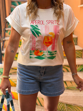 T-shirt APEROL blanc (Made in Italie)