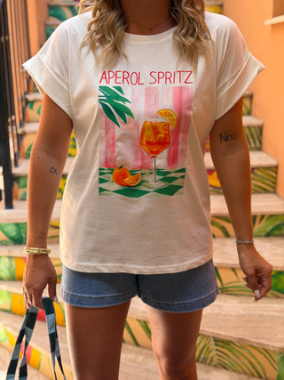 T-shirt APEROL blanc (Made in Italie)