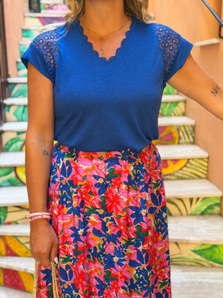 T-shirt CORINNE - Bleu royal