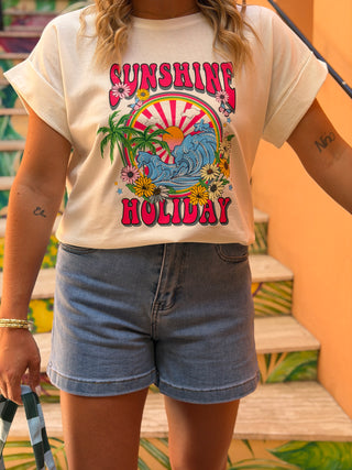 T-shirt SUNSHINE Blanc (Made in Italie)