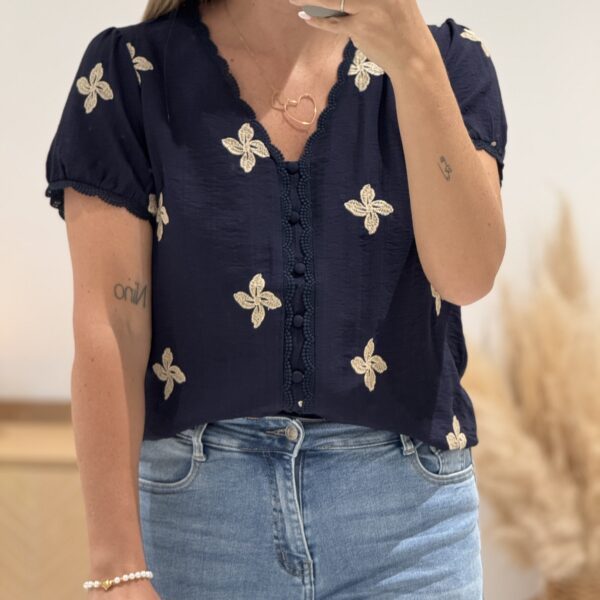 Blouse PISTACHE Marine CURVY