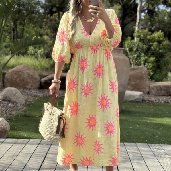 Robe NAILA Jaune (Made in Italie)