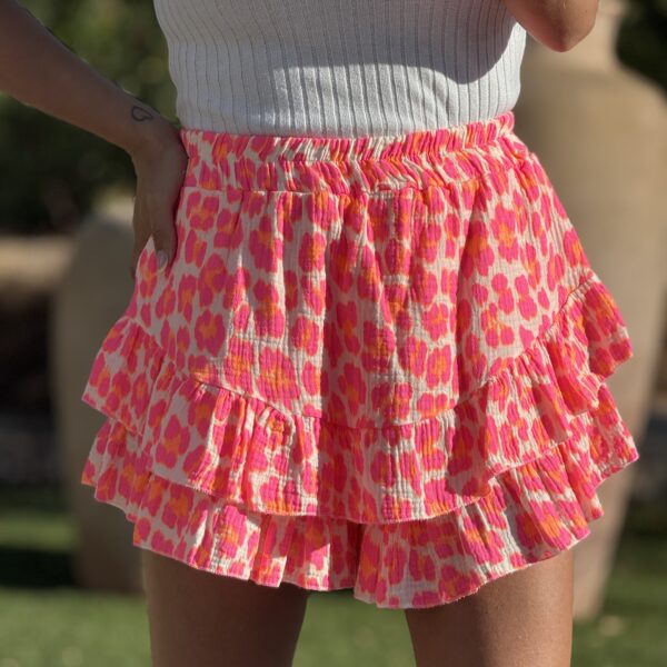 Jupe-short gaze de coton - ERWAN (Made in Italie)