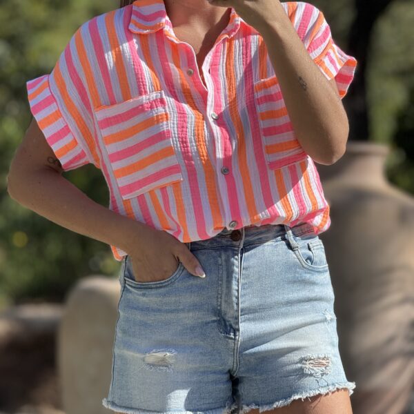 Chemise gaze de coton - NINA (Made in Italie)