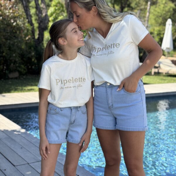 T-shirt PIPELETTE Or