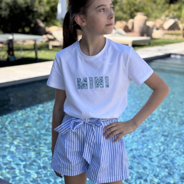 T-shirt MINI Fleuris - Bleu - KIDS