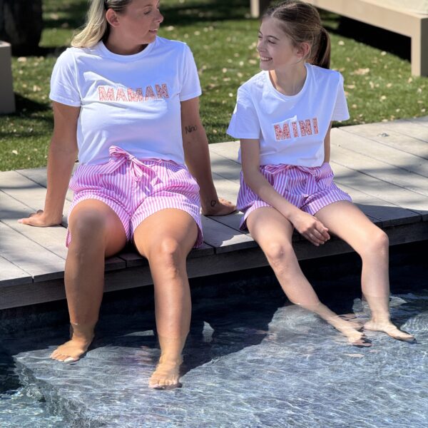 T-shirt MINI Fleuris - Rouge - KIDS