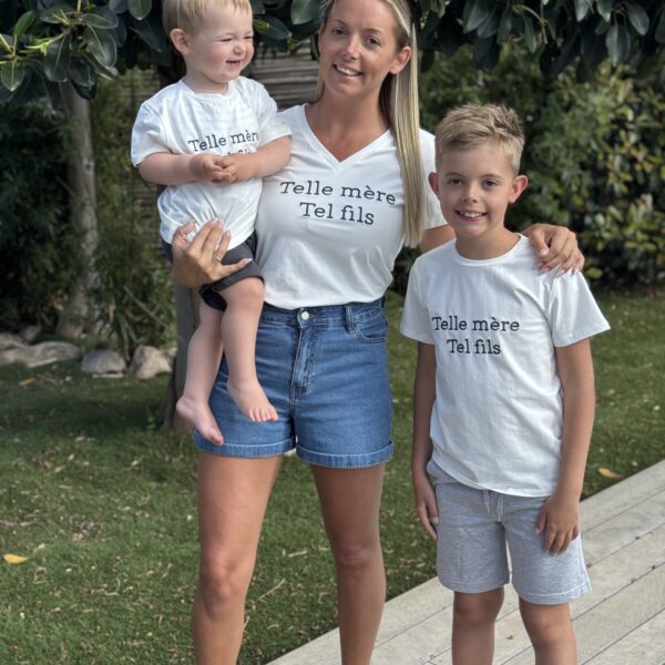 T-shirt Telle mère, tel fils BLANC