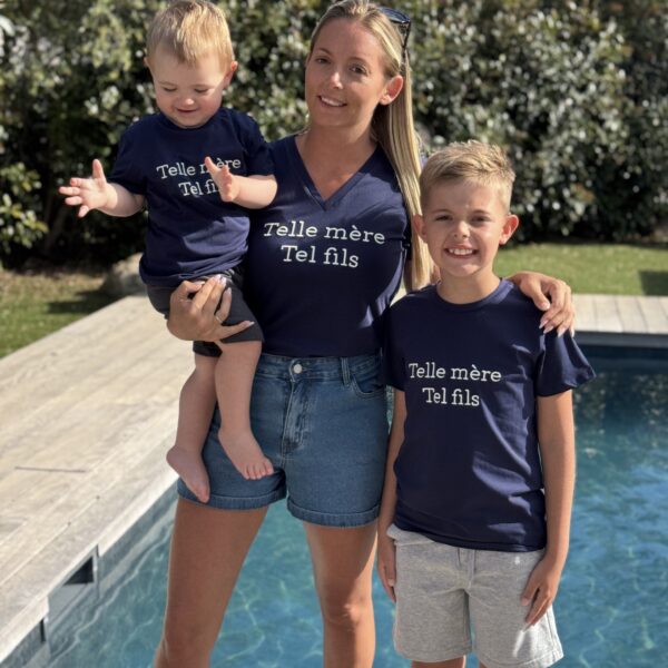 T-shirt Telle mère, tel fils MARINE