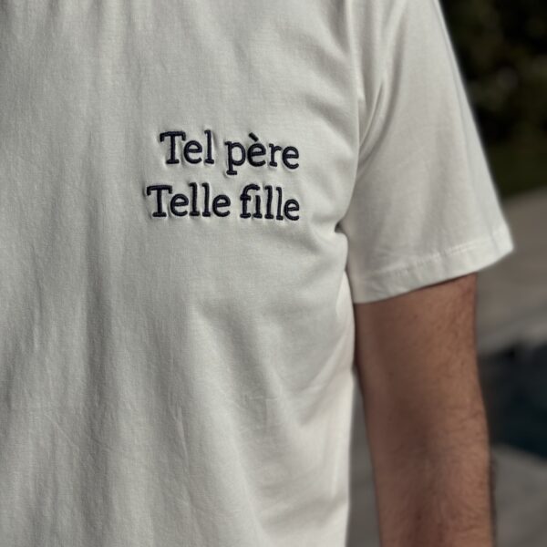 T-shirt Tel père, telle fille Blanc HOMME