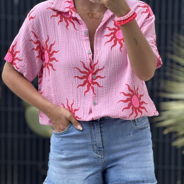 Chemise CHUPA - ROSE & ROUGE (Made in Italie)